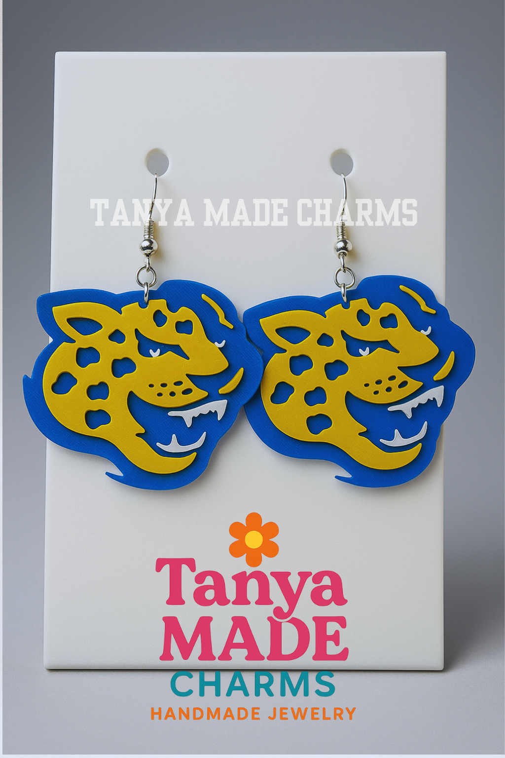 Southern University Jaguar Earrings – Lightweight Statement Jewelry | Tanya Made Charms