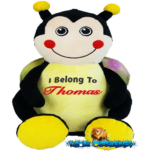 Embroidered Stuffed Bee