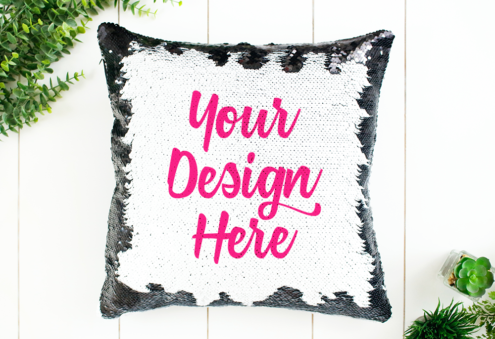 Black Sequin Pillow