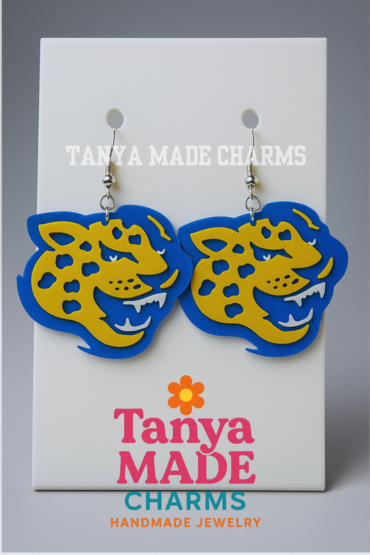 Southern University Jaguar Earrings – Lightweight Statement Jewelry | Tanya Made Charms