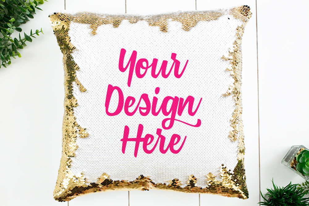 Gold Sequin Pillow
